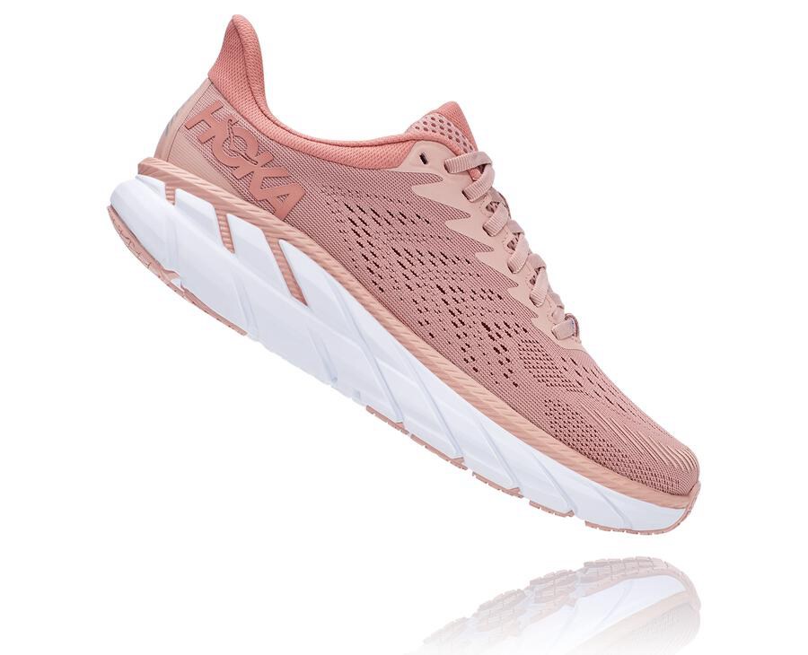 Zapatillas Running Hoka One One Mujer - Clifton 7 - Rosas - KVX897462